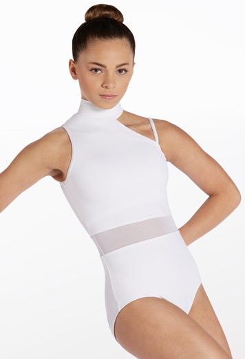 BALERA Asymmetric Mock Neck Leotard