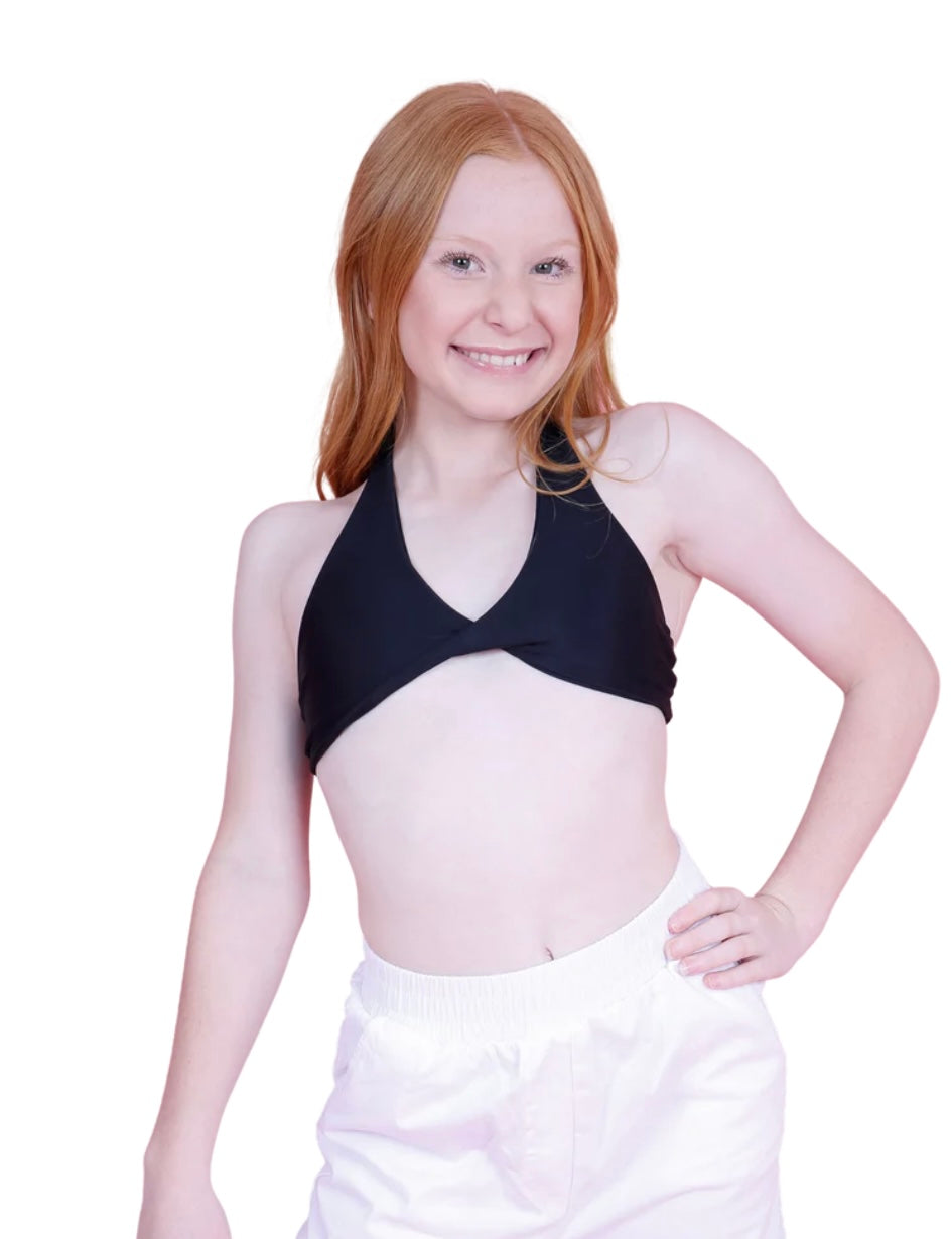Cosi G Kyra D Twist Crop Top Black