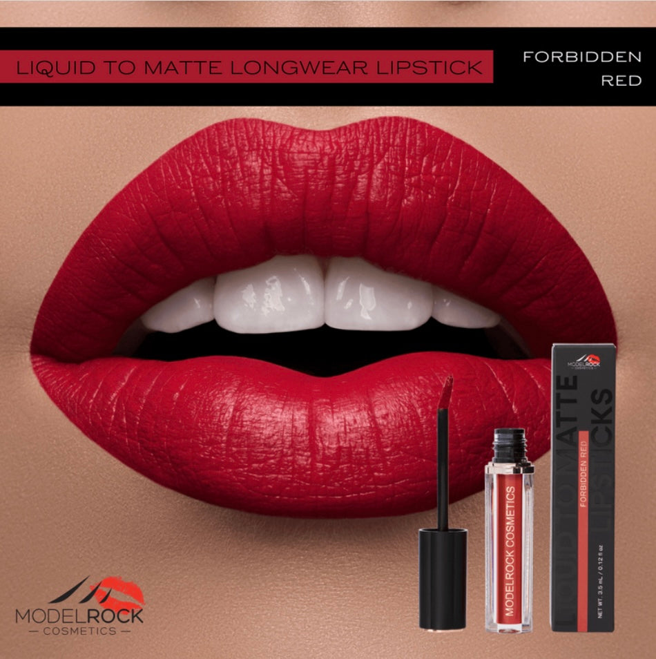 MODELROCK Liquid to Matte Longwear Lipstick - FORBIDDEN RED
