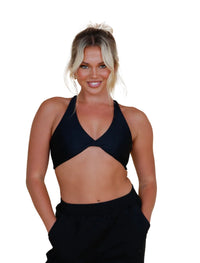 Cosi G Kyra D Twist Crop Top Black