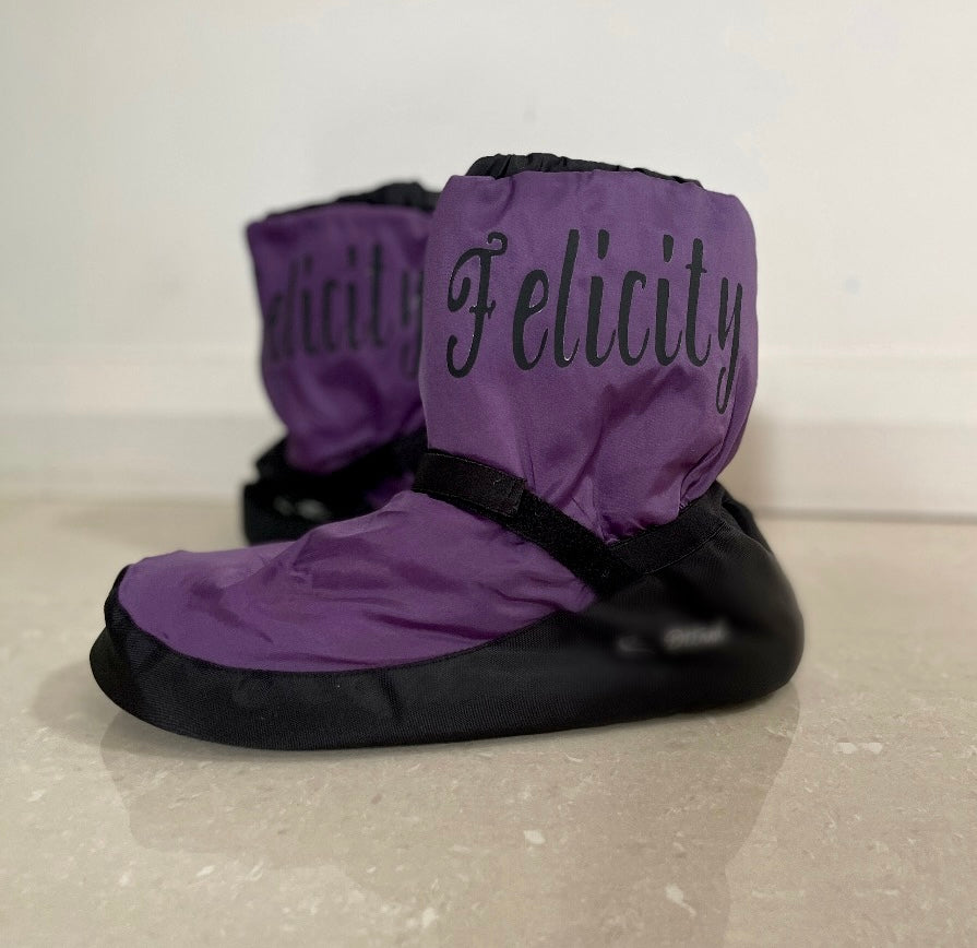 PLD_Warm Up Booties Personalised