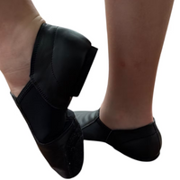 The Edge ELITE Leather Split Sole Jazz Shoes Black