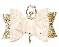 Pretty Little Dancer_Ballerina Bow Hair Clip_Cream