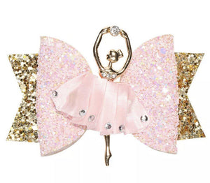 Pretty Little Dancer_Ballerina Bow Hair Clip_Pink