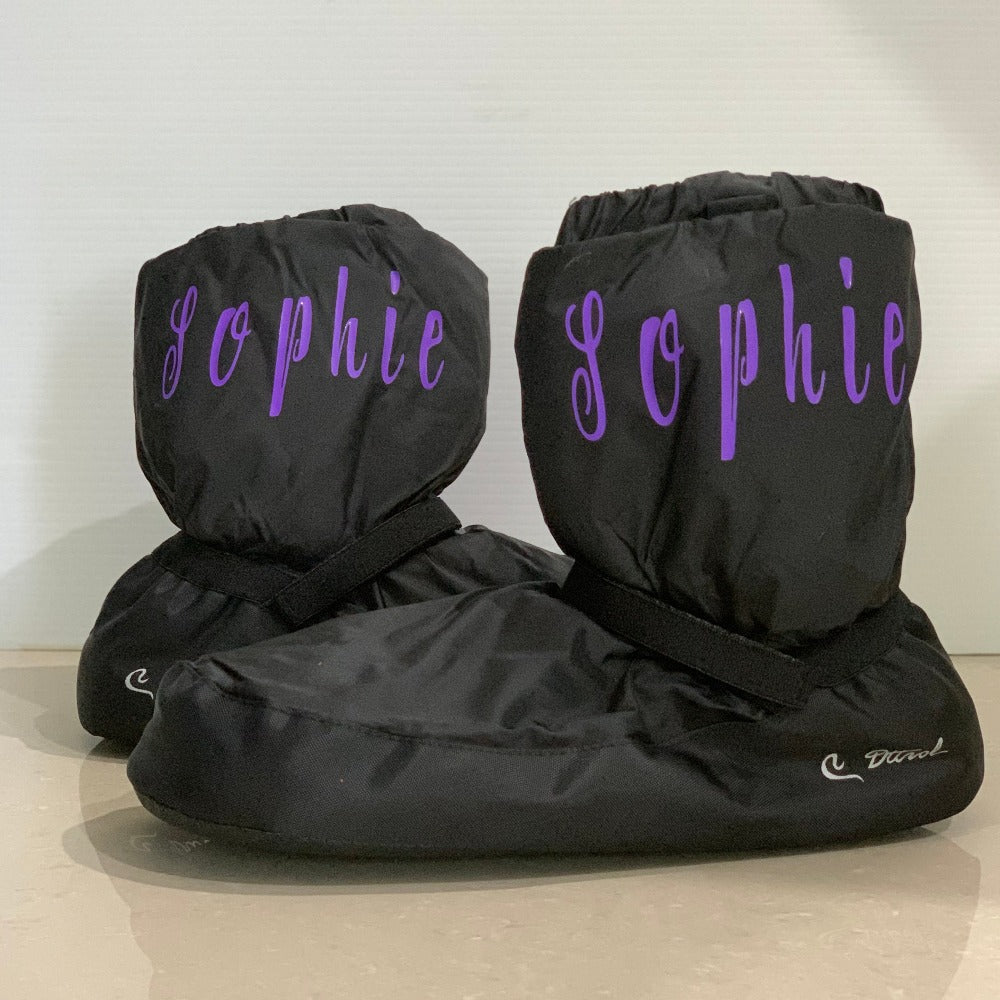 PLD_Warm Up Booties Personalised