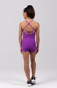 Pretty Little Dancer_ Sylvia P_ Long Lined Crop Singlet_Mulberry