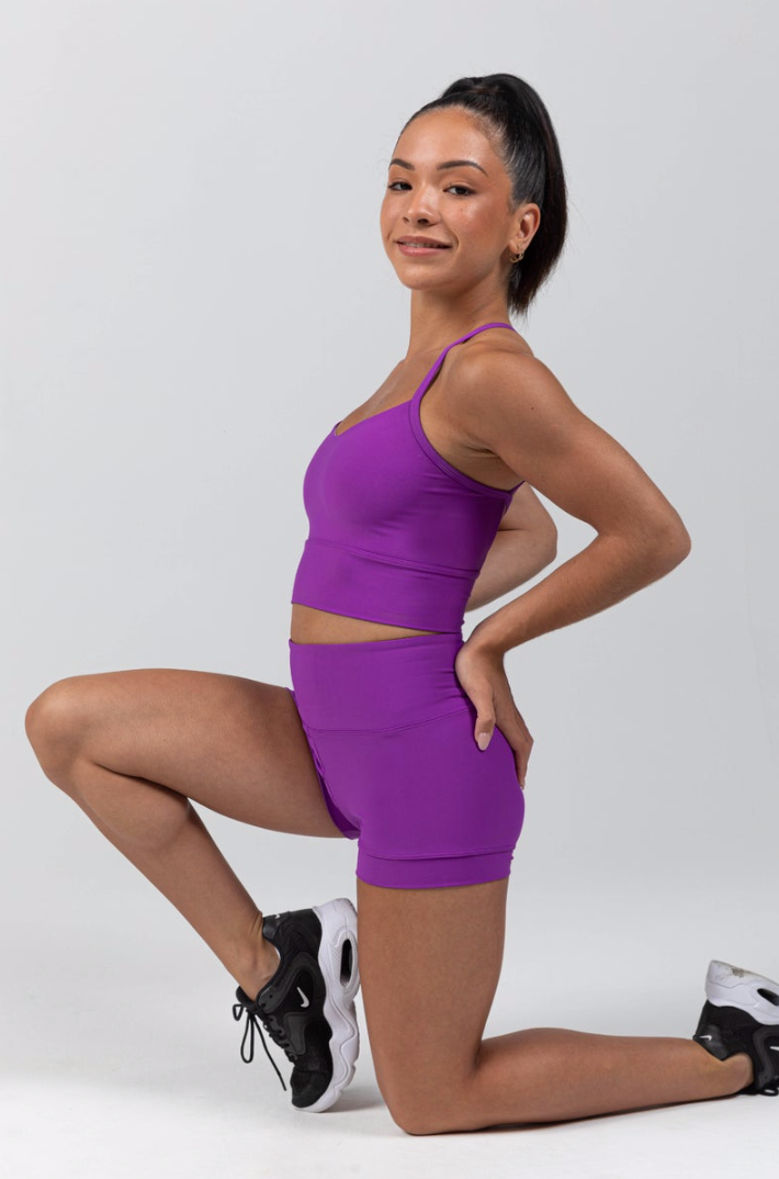 Pretty Little Dancer_ Sylvia P_ Long Lined Crop Singlet_Mulberry