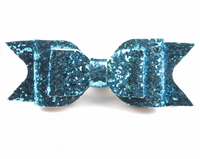 Pretty Little Dancer_Glitter Knot Bow_Aqua