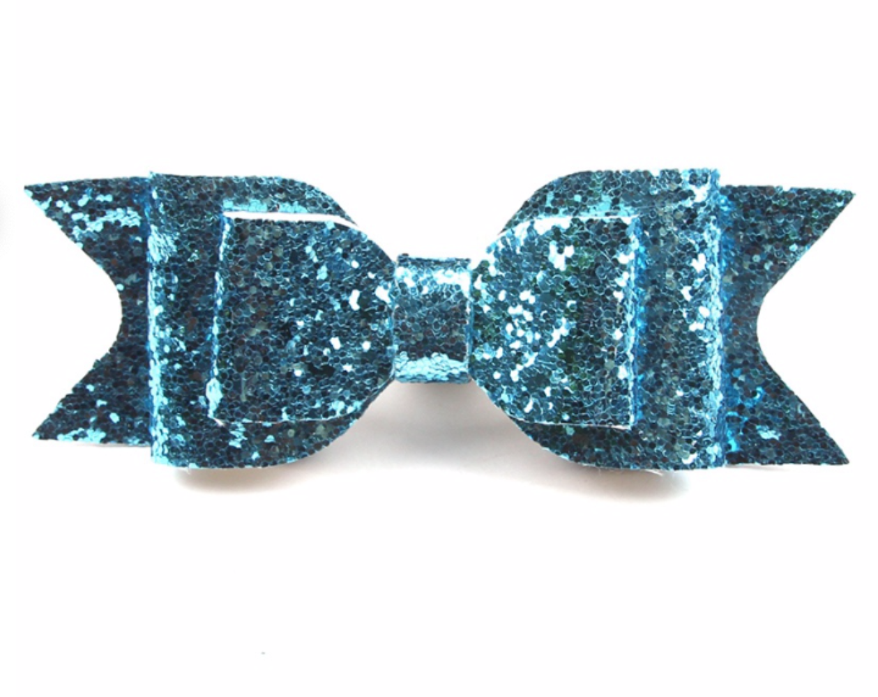 Pretty Little Dancer_Glitter Knot Bow_Aqua