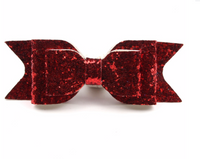 Pretty Little Dancer_Glitter Knot Bow_Red