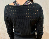 Pretty Little Dancer_ Textured Knit_Black