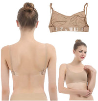 Convertible Dance Bra with Clear Straps and Clear Backstrap