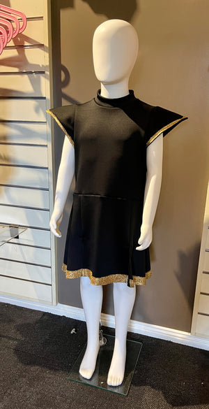 “BLACK AND GOLD” Costume Size 12/14 (Second Hand)