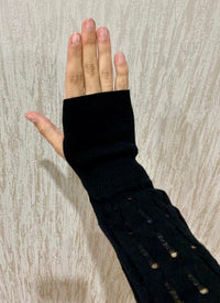 Pretty Little Dancer_ Textured Knit_Black