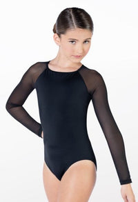 Pretty Little Dancer_ Balera_ Long Sleeve Strappy Leotard_Black
