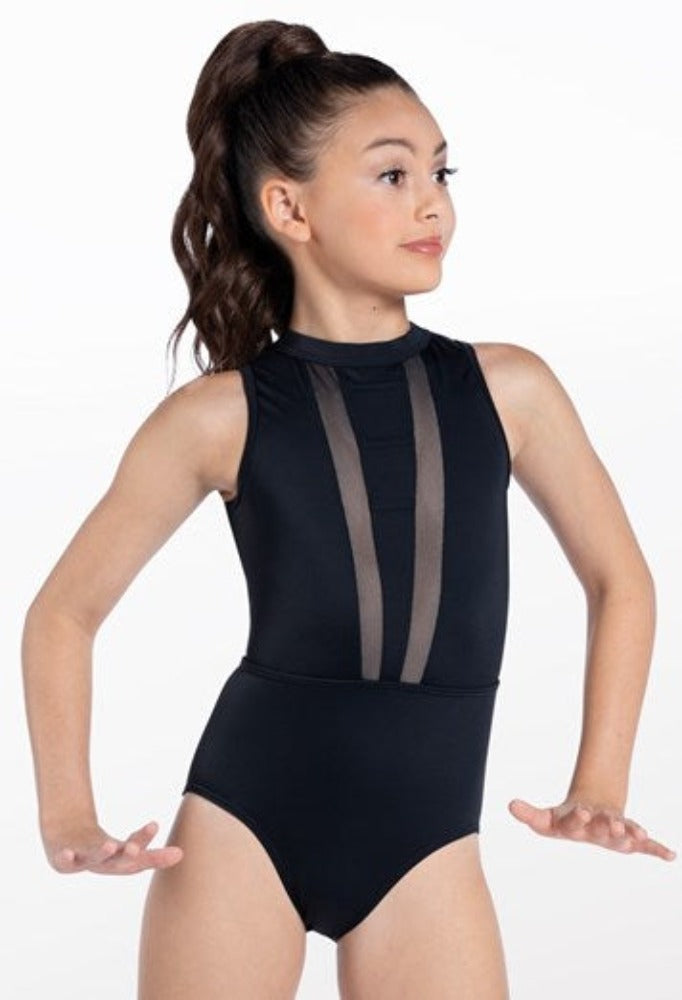 Pretty Little Dancer_ Balera_ Illusion Plunge Leotard_Black