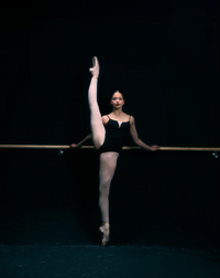 Claudia Dean Coco Black Leotard High Cut