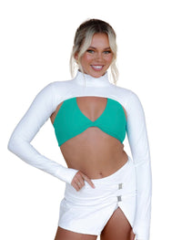 Cosi G Kyra D Twist Crop Top Jade