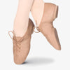Leather Lace Up Jazz Shoes Tan