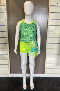 “SHADES OF GREEN" Jazz Costume Size MC (Second Hand)