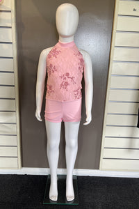 “PINK LACE” Jazz Costume Size IC (Second Hand)