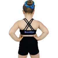 Personalised Active Crossback Crop Top