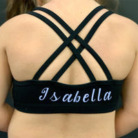 Personalised Active Crossback Crop Top