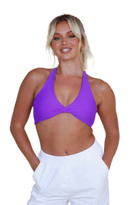 Cosi G Kyra D Twist Crop Top Purple