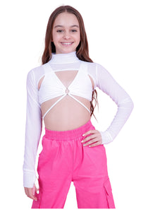 Cosi G Repeat Shrug Mesh White