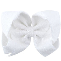 Pretty Little Dancer_Sequin Hair Bow_White