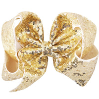 Pretty Little Dancer_Sequin Hair Bow_Gold