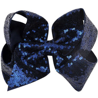 Pretty Little Dancer_Sequin Hair Bow_Navy