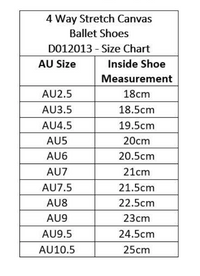 Pretty Little Dancer_ Ballet Shoes_ Canvas_Size Chart