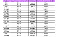 Pretty Little Dancer_ Jazz Shoes_ Size Guide