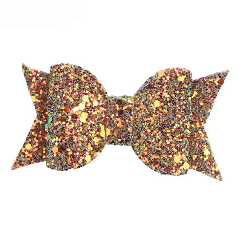 Pretty Little Dancer_Glitter Hair Bow_Bronze