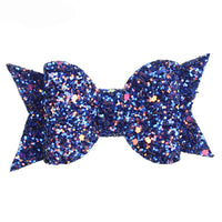 Pretty Little Dancer_Glitter Hair Bow_Blue