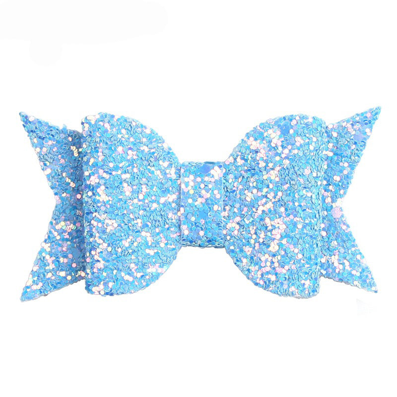 Pretty Little Dancer_Glitter Hair Bow_Light Blue