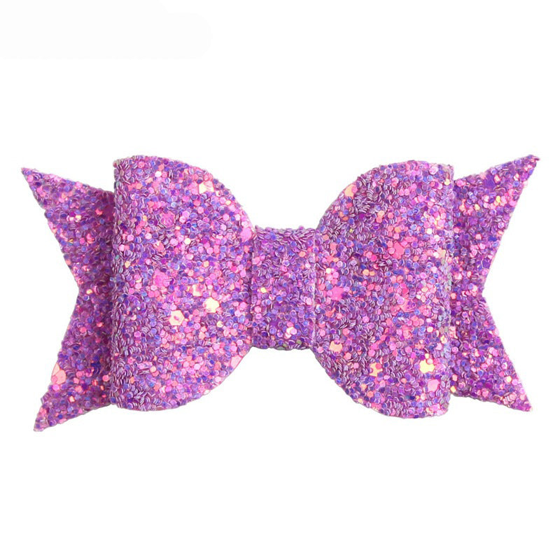 Pretty Little Dancer_Glitter Hair Bow_Lilac