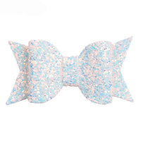 Pretty Little Dancer_Glitter Hair Bow_White