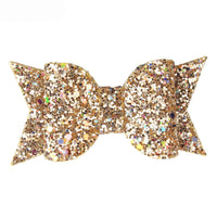 Pretty Little Dancer_Glitter Hair Bow_Gold