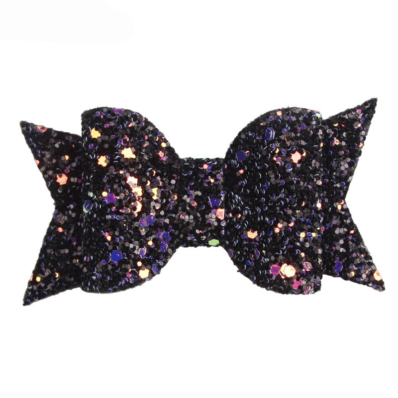 Pretty Little Dancer_Glitter Hair Bow_Black