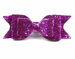 Pretty Little Dancer_Glitter Knot Bow_Purple