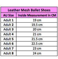 Pretty Little Dancer_ Ballet Shoes_ Size Guide