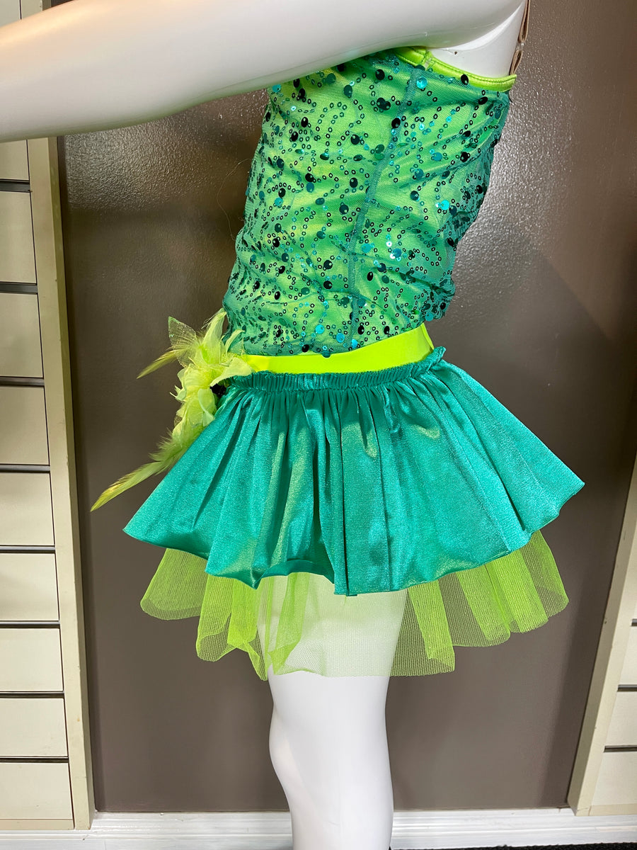“SHADES OF GREEN" Jazz Costume Size MC (Second Hand)